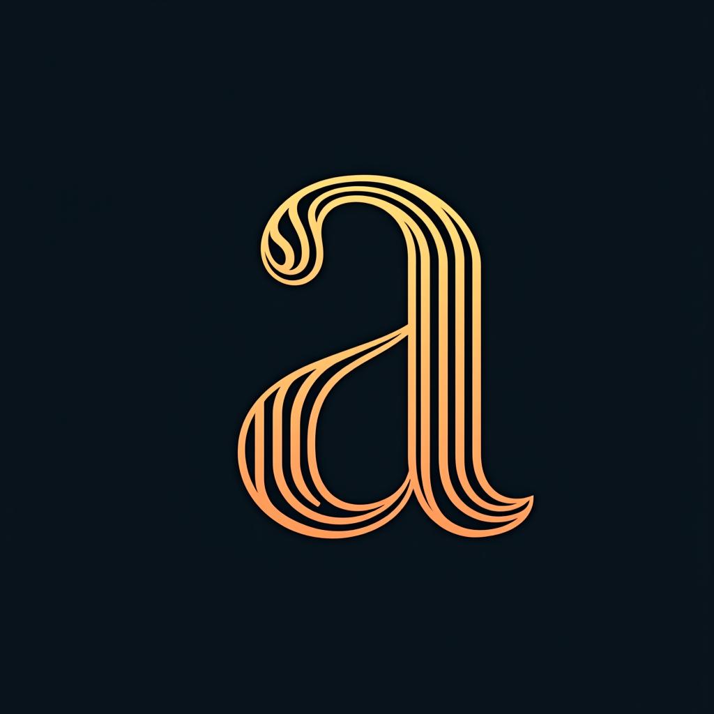  design a logo, , with the text 'a'.