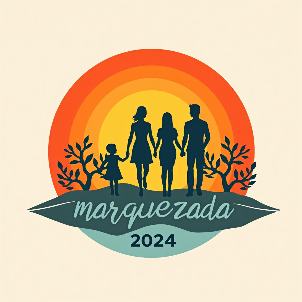  design a logo, family reunion , with the text 'marquezada 2024'.