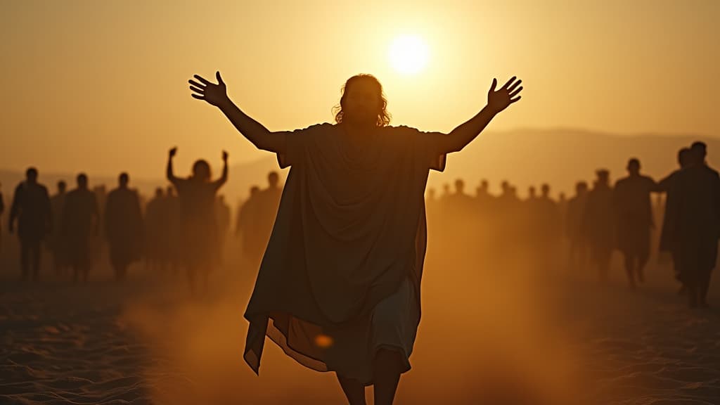  history of biblical times, a powerful imagery of liberation, representing gideon's victory over oppression visually. hyperrealistic, full body, detailed clothing, highly detailed, cinematic lighting, stunningly beautiful, intricate, sharp focus, f/1. 8, 85mm, (centered image composition), (professionally color graded), ((bright soft diffused light)), volumetric fog, trending on instagram, trending on tumblr, HDR 4K, 8K