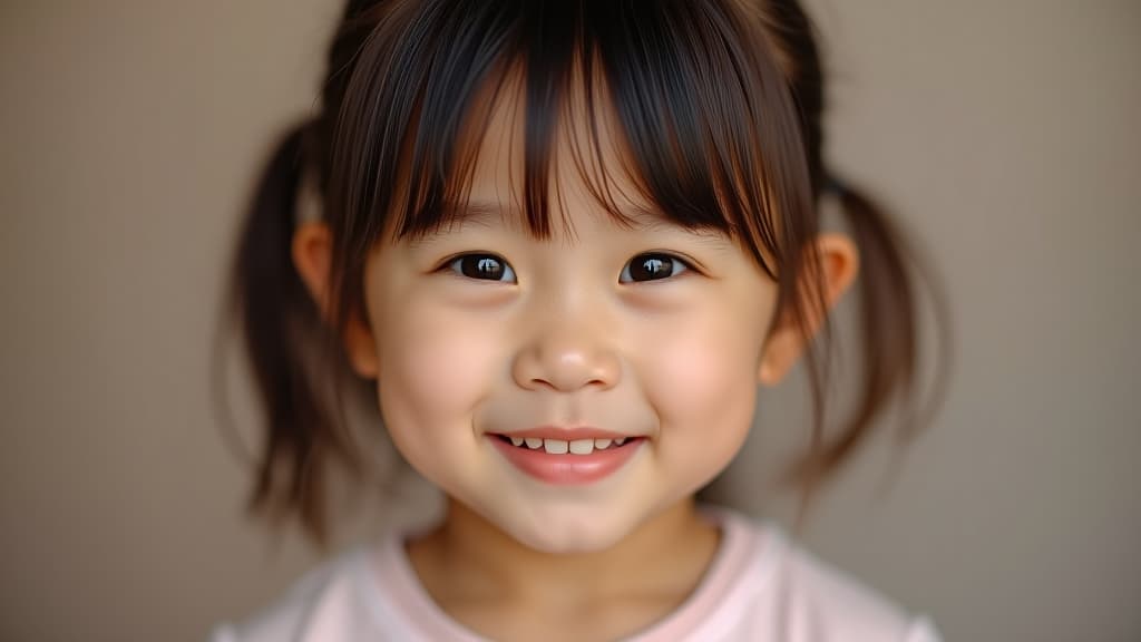  portrait of a cute asian little girl