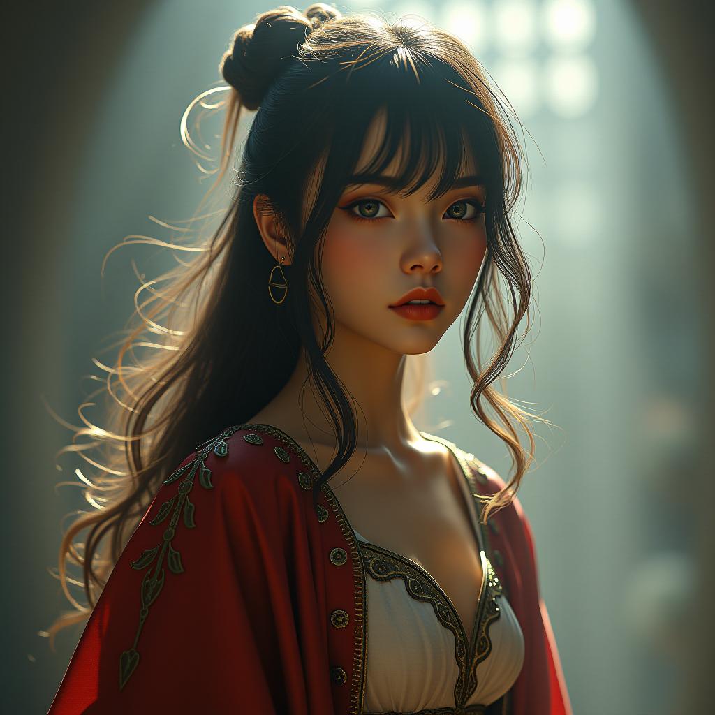  girl, art hyperrealistic, full body, detailed clothing, highly detailed, cinematic lighting, stunningly beautiful, intricate, sharp focus, f/1. 8, 85mm, (centered image composition), (professionally color graded), ((bright soft diffused light)), volumetric fog, trending on instagram, trending on tumblr, HDR 4K, 8K