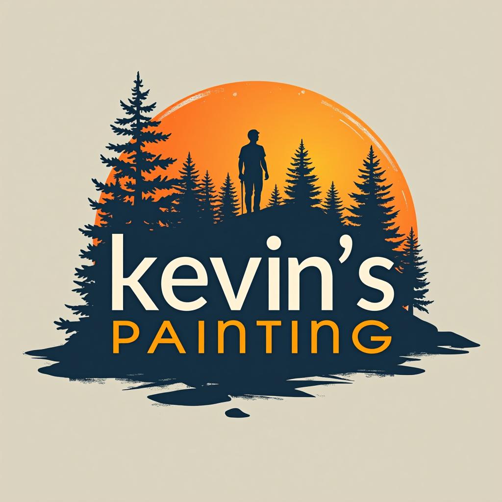  design a logo, in a minimalism style. painting service, with the text 'kevin’s painting '.