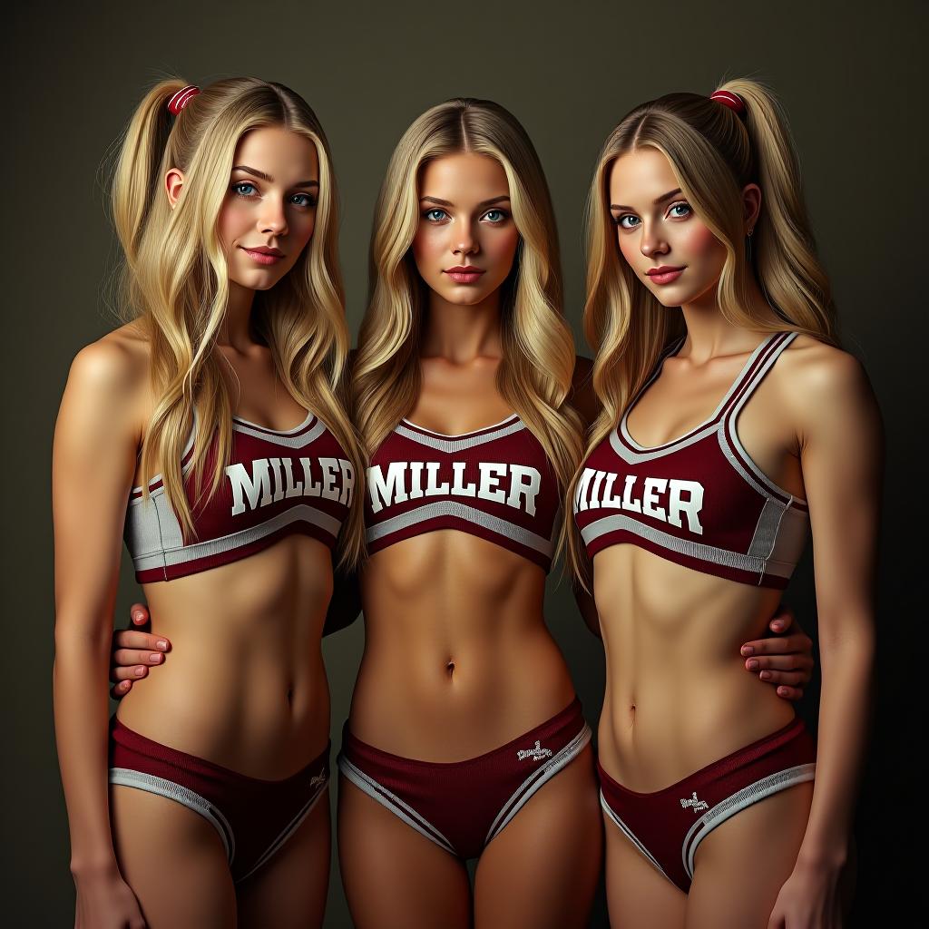  the miller sisters hi! i’m jada miller (25) jade miller(24) jayne miller (22) and we college cheerleaders who are also biologically sisters and have blonde hair are kidnapped and bound and gagged photo realistic, highly intricate and detailed, masterpiece, ultra high res,photography,8k resolution