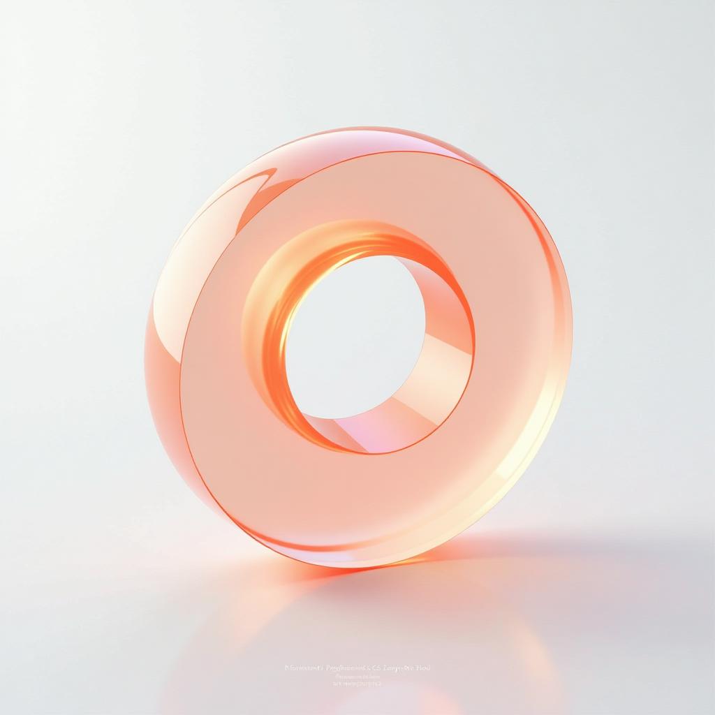  [on the small spiral psychology] icon, peach gradient, white background, frosted glass, transparent sense of science and technology, ultra minimalist appearance, bright color, studio lighting, peach and white background, industrial design, a wealth of details, ultra high definition, dribble, pinterest, ray tracing, isometric view, blender, c4d, oc renderer seed 3062166470 v 6.0 style raw [side view]