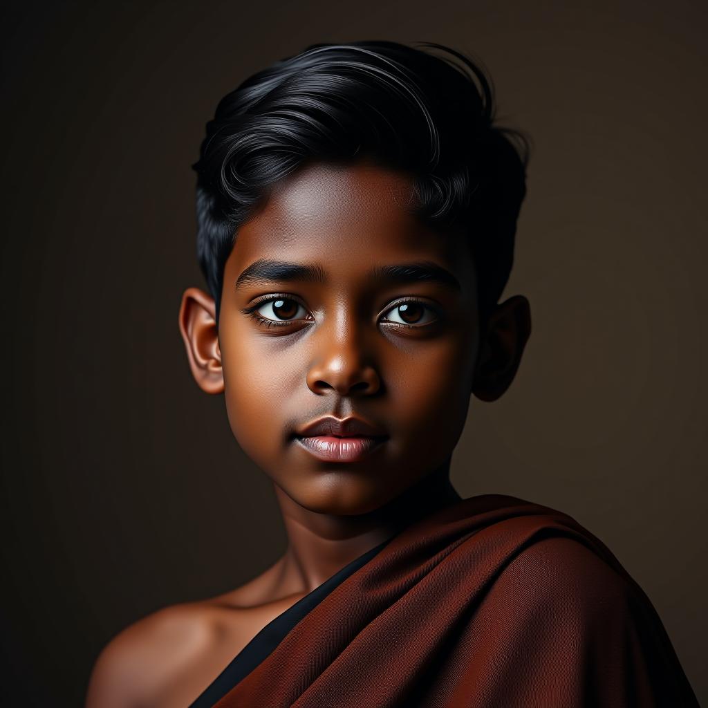  black indian boy named text "kaalu" of pfp logo, pure black skin, chapri indian