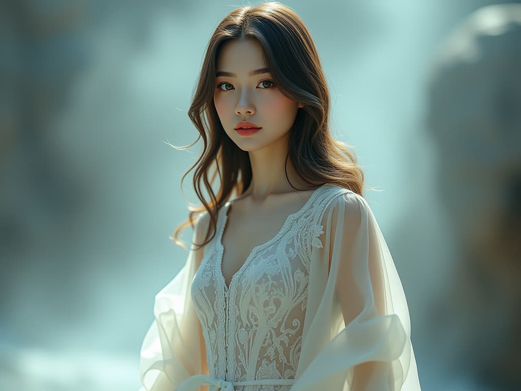  change her clothes to white hyperrealistic, full body, detailed clothing, highly detailed, cinematic lighting, stunningly beautiful, intricate, sharp focus, f/1. 8, 85mm, (centered image composition), (professionally color graded), ((bright soft diffused light)), volumetric fog, trending on instagram, trending on tumblr, HDR 4K, 8K