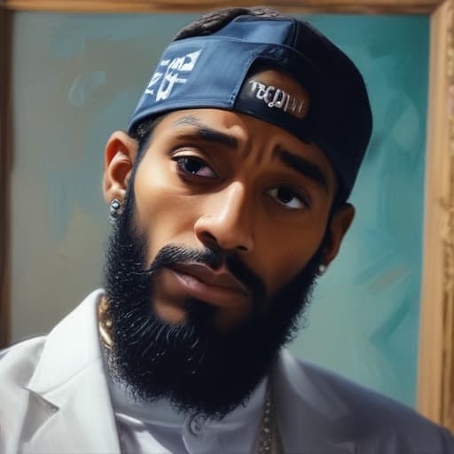 Nipsey Hussle in Oil painting style