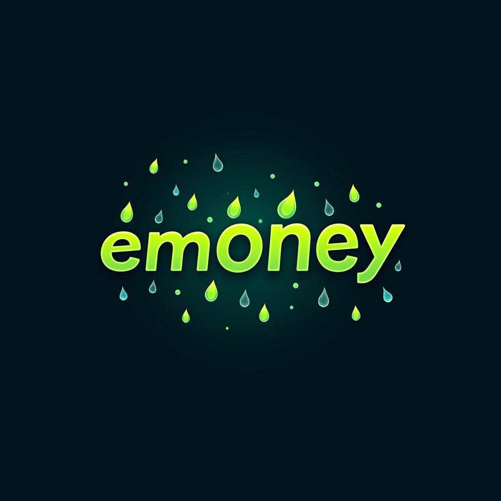  design a logo, emoney name with money rain