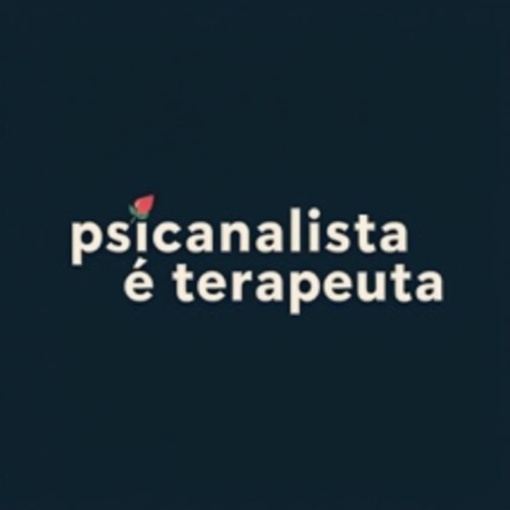  design a logo, psicanalista é terapeuta , with the text 'psicanalista e terapeuta '.