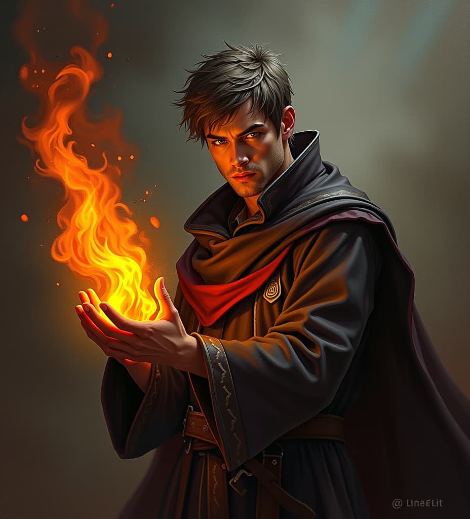  fire wizard, young male, dark fantasy, oil painting, art on pinterest