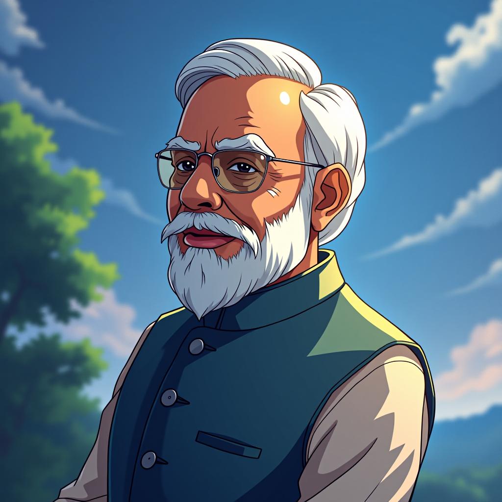  anime, famous anime theme, narendra modi