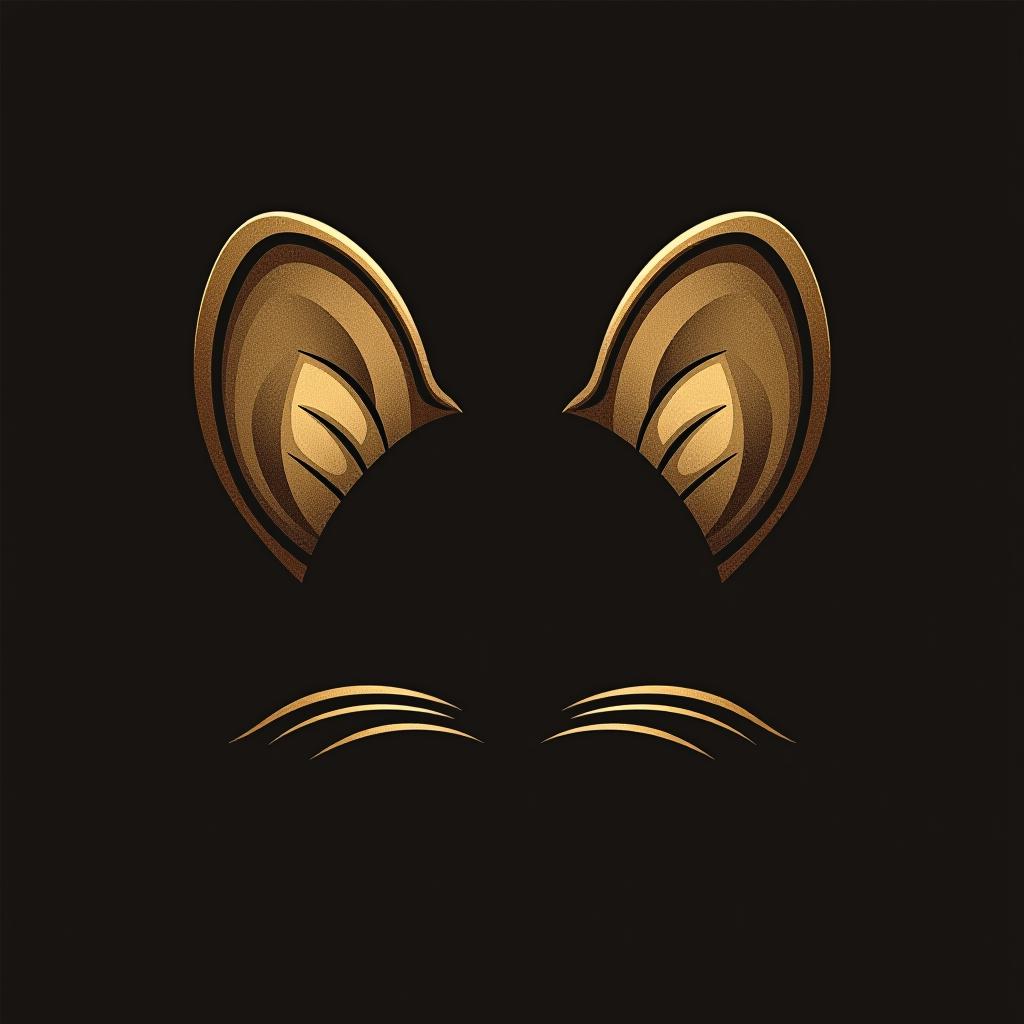  design a logo, gold ear cute