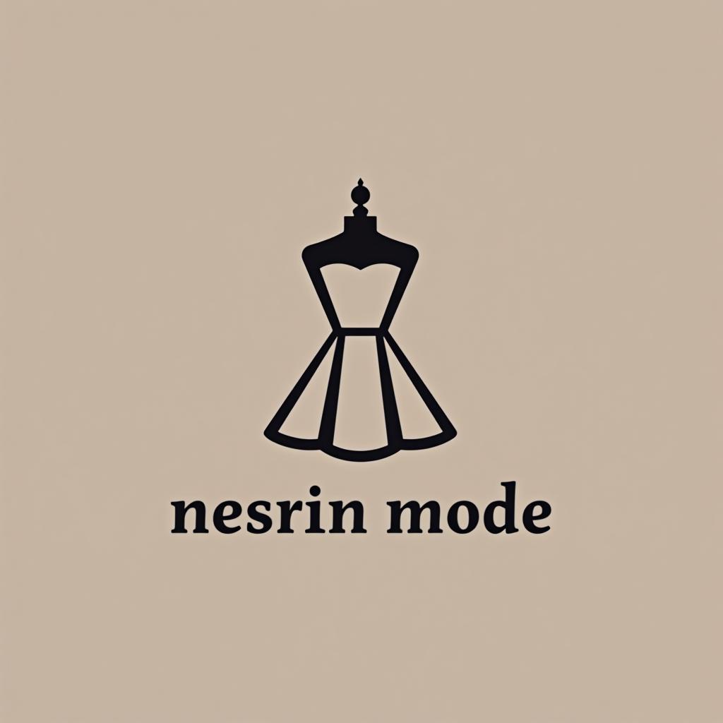  design a logo, in a minimalism style. n m logo nesrin mode mit kleidern schwarz weiß elegant türkei , with the text 'nesrin mode '.