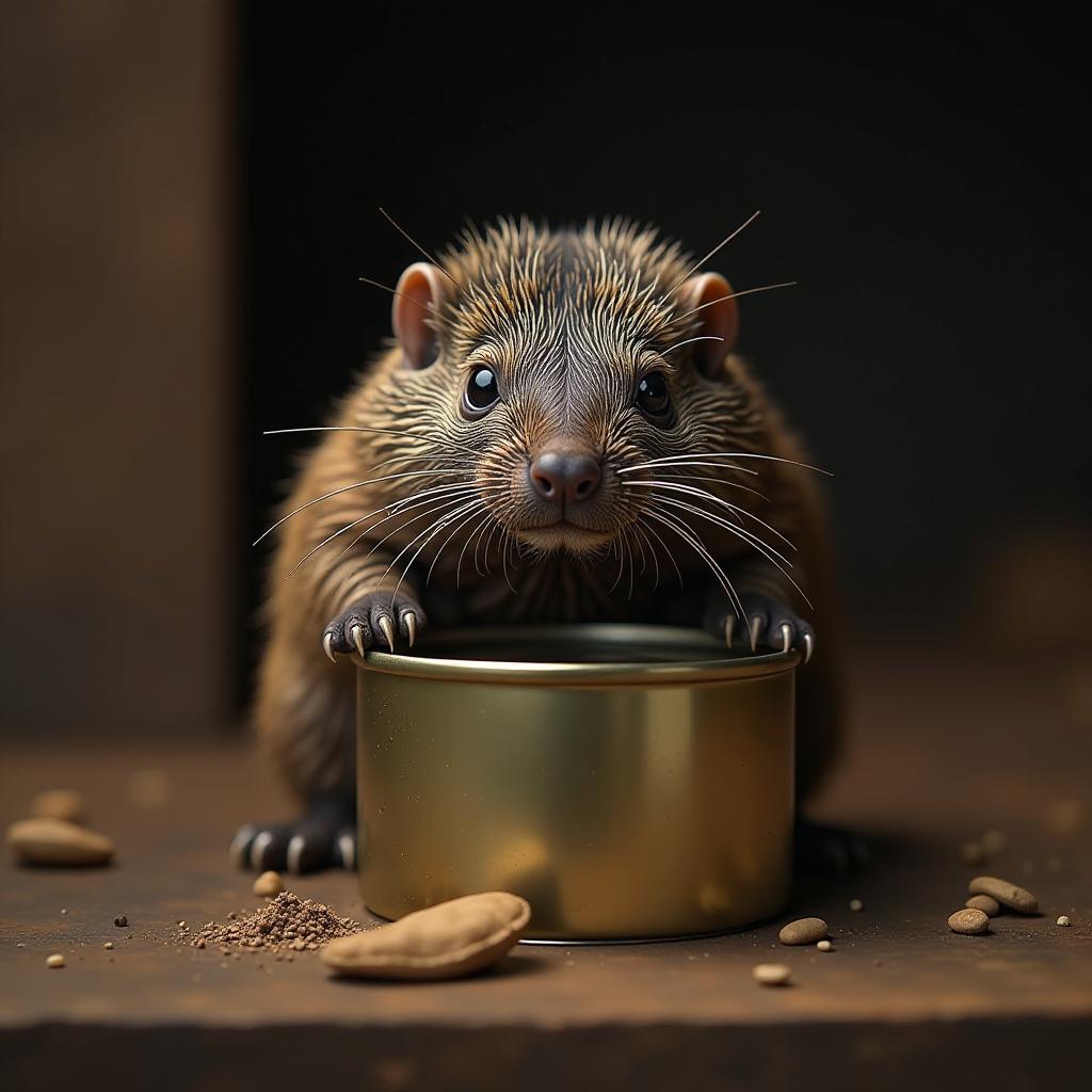  hdr photo of canned mole in the bank . high dynamic range, vivid, rich details, clear shadows and highlights, realistic, intense, enhanced contrast, highly detailed