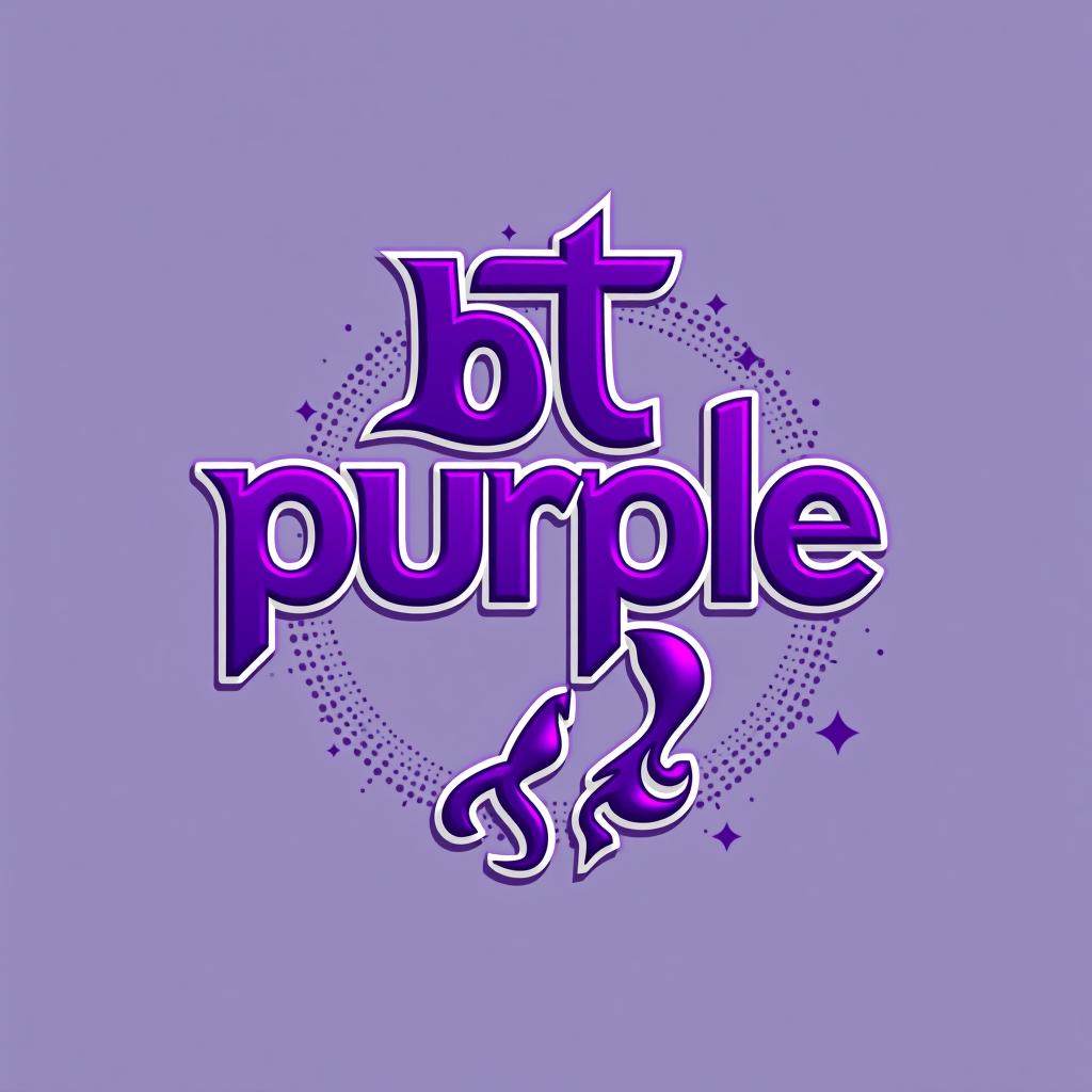  design a logo, bts, with the text 'purple logo'.