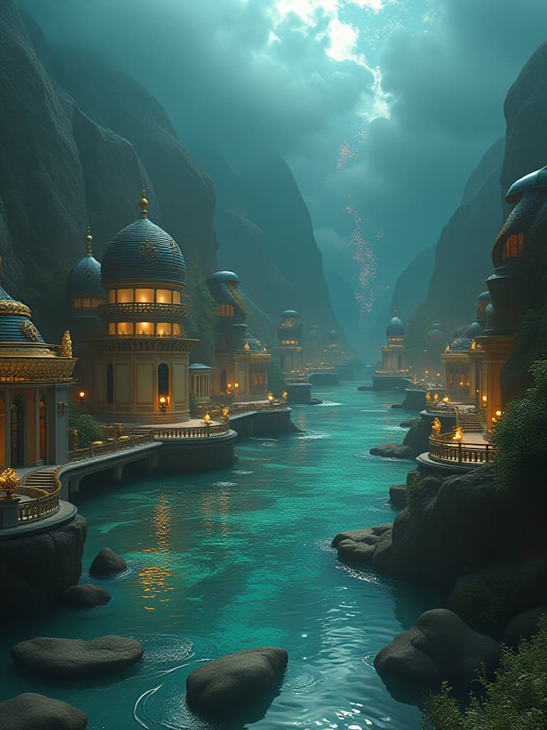  a luxurious realistic mermaid city