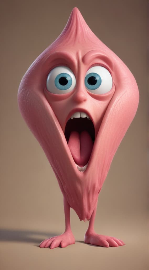 Vulva, Pixar, 3D, Cartoon, Style