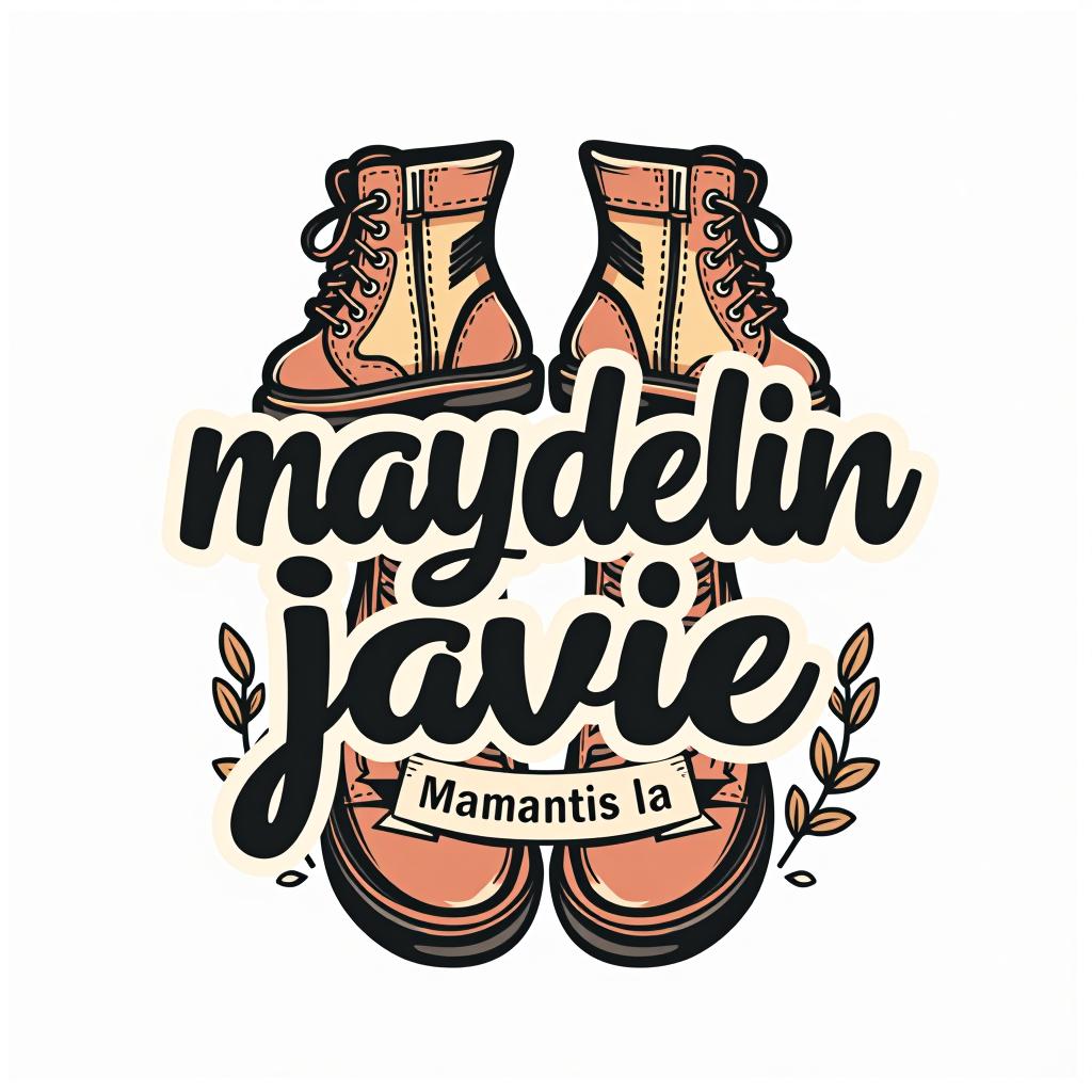  design a logo, , with the text 'yo quiero un logo que diga jolis o búscame varias ideas que junte estos dos nombre : maydelin, javie. yo venderé zapatillas y algunos accesorios'.