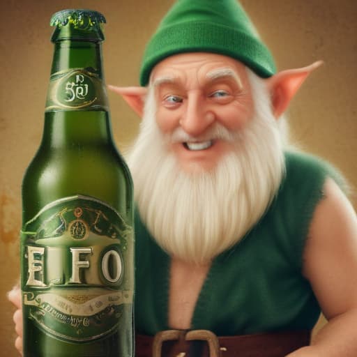 Elfo irlandese con birra