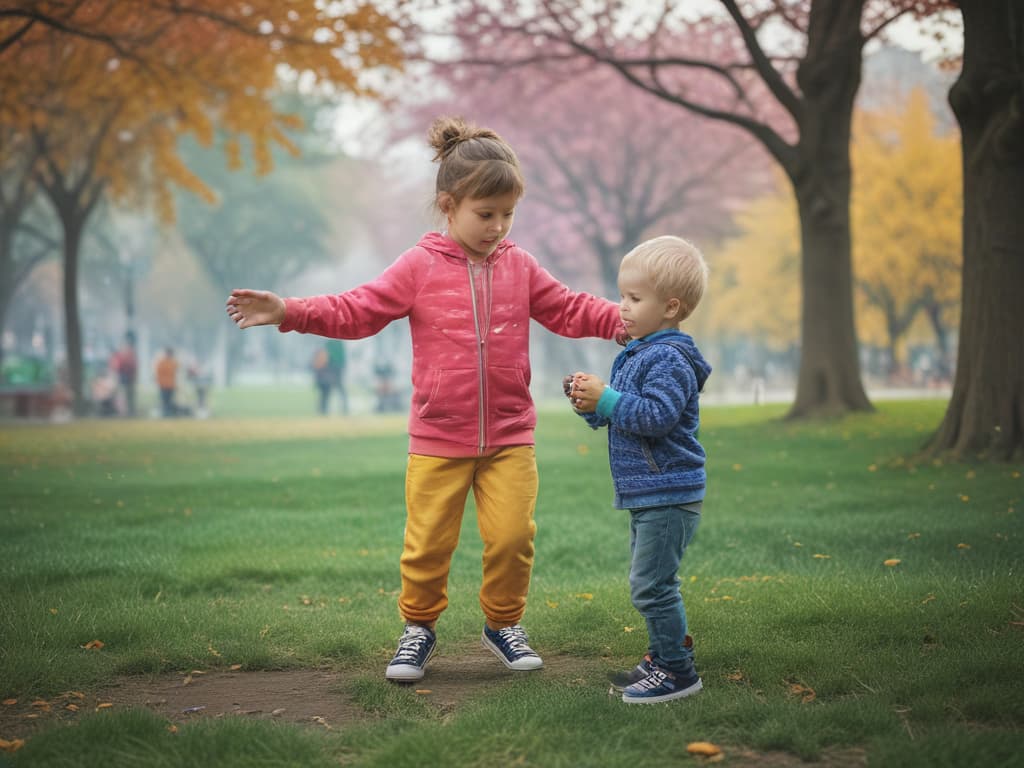 ultra realistic ((ultra realistic ((a child playing with a colorful yoyk in the park)))) hyperrealistic, full body, detailed clothing, highly detailed, cinematic lighting, stunningly beautiful, intricate, sharp focus, f/1. 8, 85mm, (centered image composition), (professionally color graded), ((bright soft diffused light)), volumetric fog, trending on instagram, trending on tumblr, HDR 4K, 8K