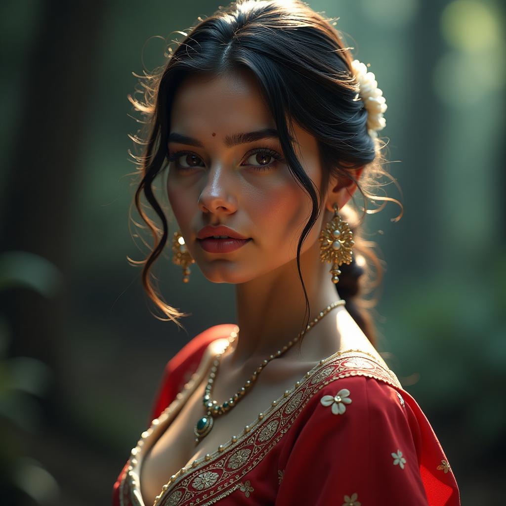  shikha hyperrealistic, full body, detailed clothing, highly detailed, cinematic lighting, stunningly beautiful, intricate, sharp focus, f/1. 8, 85mm, (centered image composition), (professionally color graded), ((bright soft diffused light)), volumetric fog, trending on instagram, trending on tumblr, HDR 4K, 8K