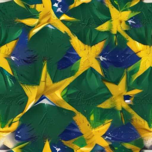 Bandeira do Brasil, onde as borboletas substituem as estrelas in Oil painting style