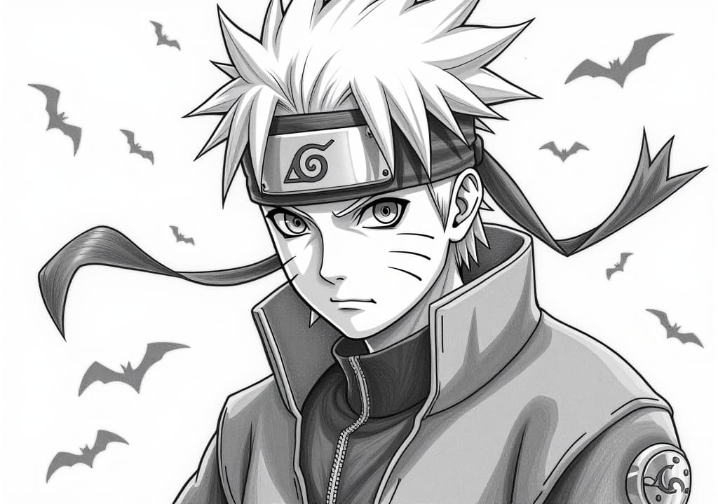  good quality, high quality, naruto drawing in pencil