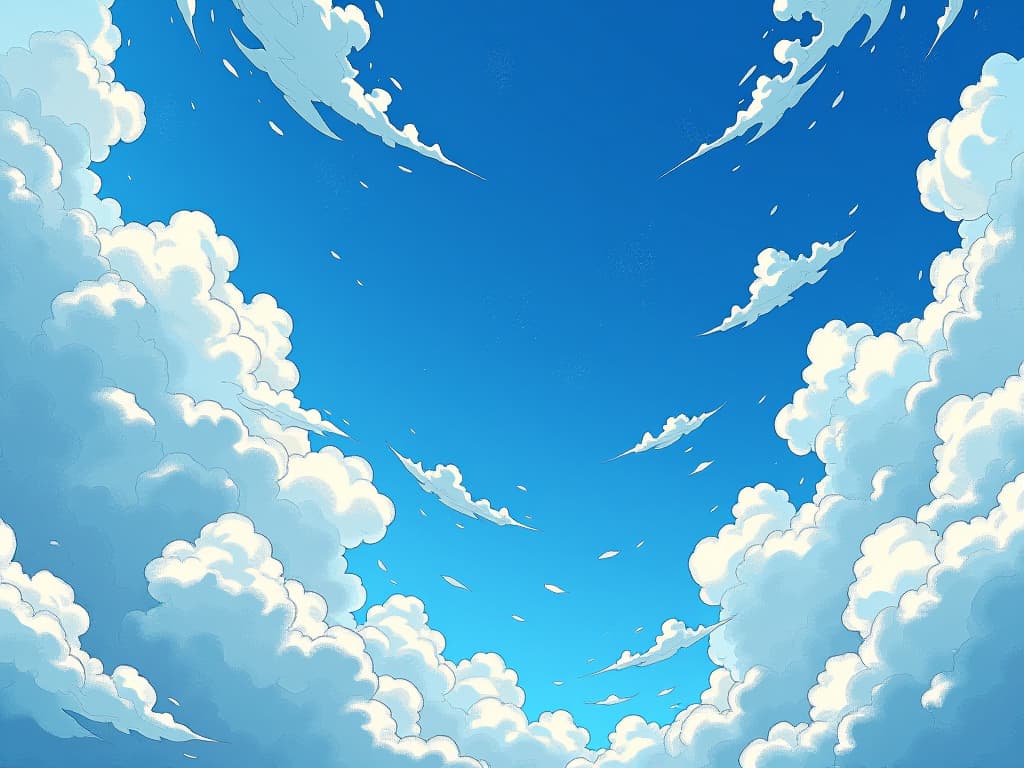  many black pencil scrawls doodles on the sky with a beautiful blue sky background with unique soft white clouds. anime. studio ghibli style. firooze hyperrealistic, full body, detailed clothing, highly detailed, cinematic lighting, stunningly beautiful, intricate, sharp focus, f/1. 8, 85mm, (centered image composition), (professionally color graded), ((bright soft diffused light)), volumetric fog, trending on instagram, trending on tumblr, HDR 4K, 8K