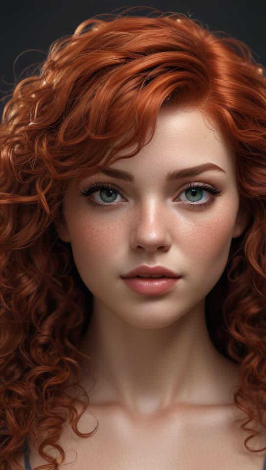 red hair, curly hair, curvy, trending on art station, (detailed face), ((upper body)), (front view),(masterpiece:1.4),(photorealistic:1.4),(high resolution),(exquisitely detailed),(beautiful detailed light),(ultra_color),(perfect anatomy),best quality,ultra high definition,(cinematic light),<lora:ClothingAdjuster3:-0.5>