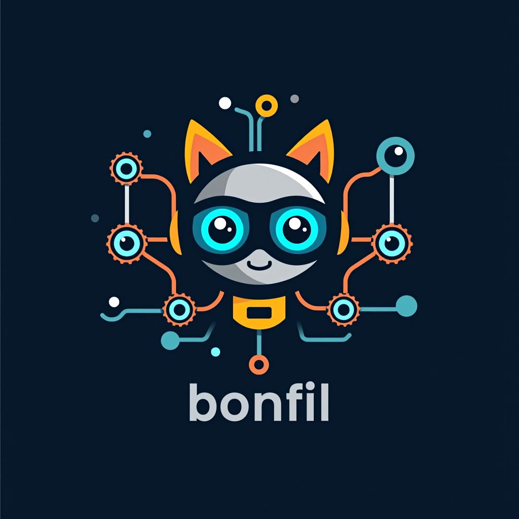  design a logo, tecnología , with the text 'geek bonfil'.