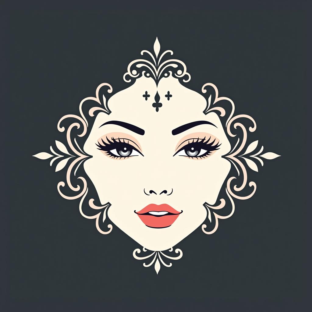  design a logo, , with the text 'estética facial que sea bonito y elegante'.