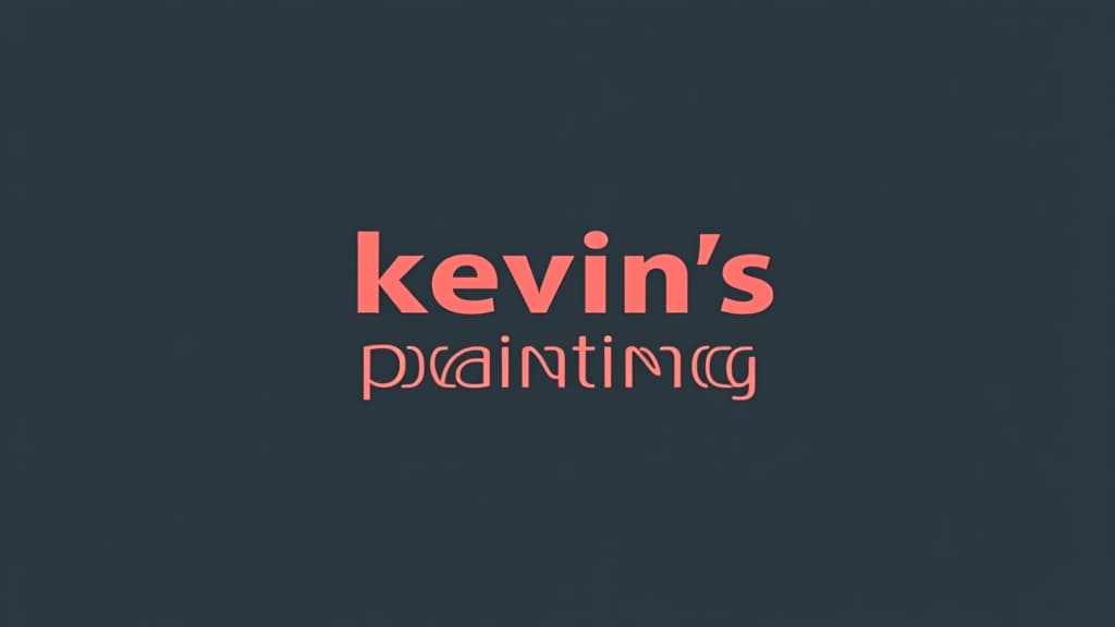  design a logo, in a minimalism style. painting service, with the text 'kevin’s painting '.