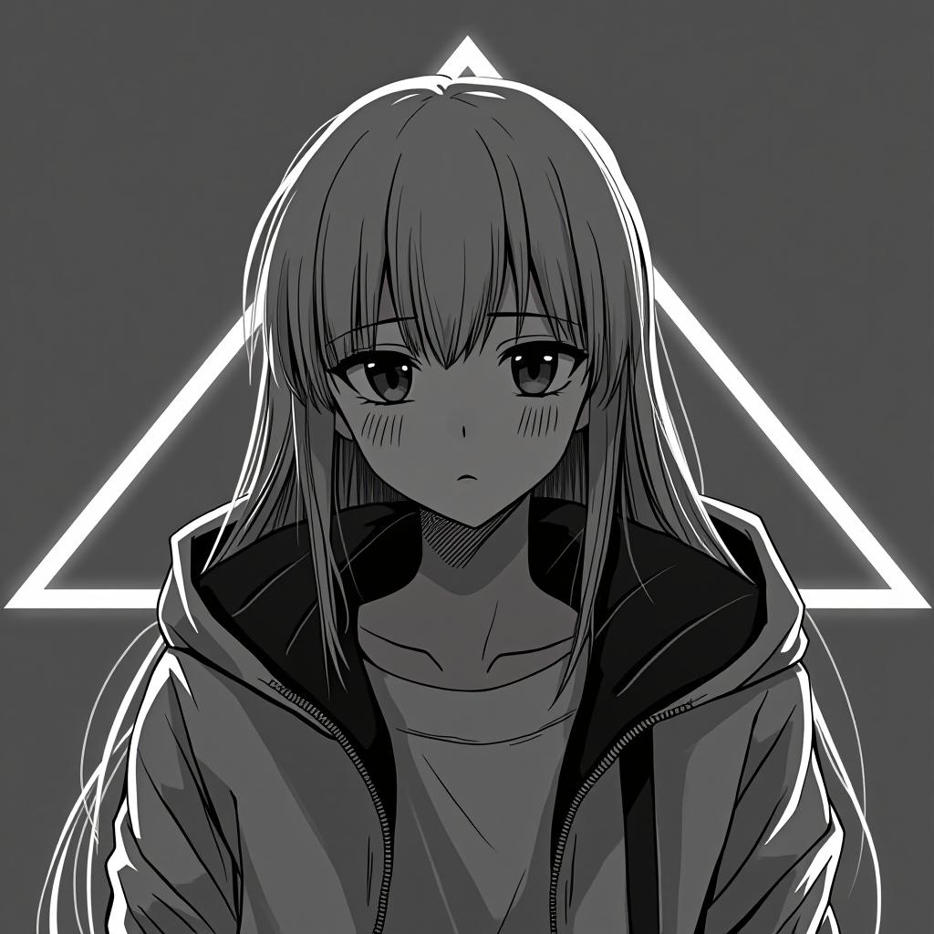  minimalistic line art of anime girl, smooth lines, monochrome color scheme, centered, clean design, trending on dribbble, high resolution., high quality, high details, hd, perfect composition, 4k epic detailed, highly detailed, sharp focus, high resolution