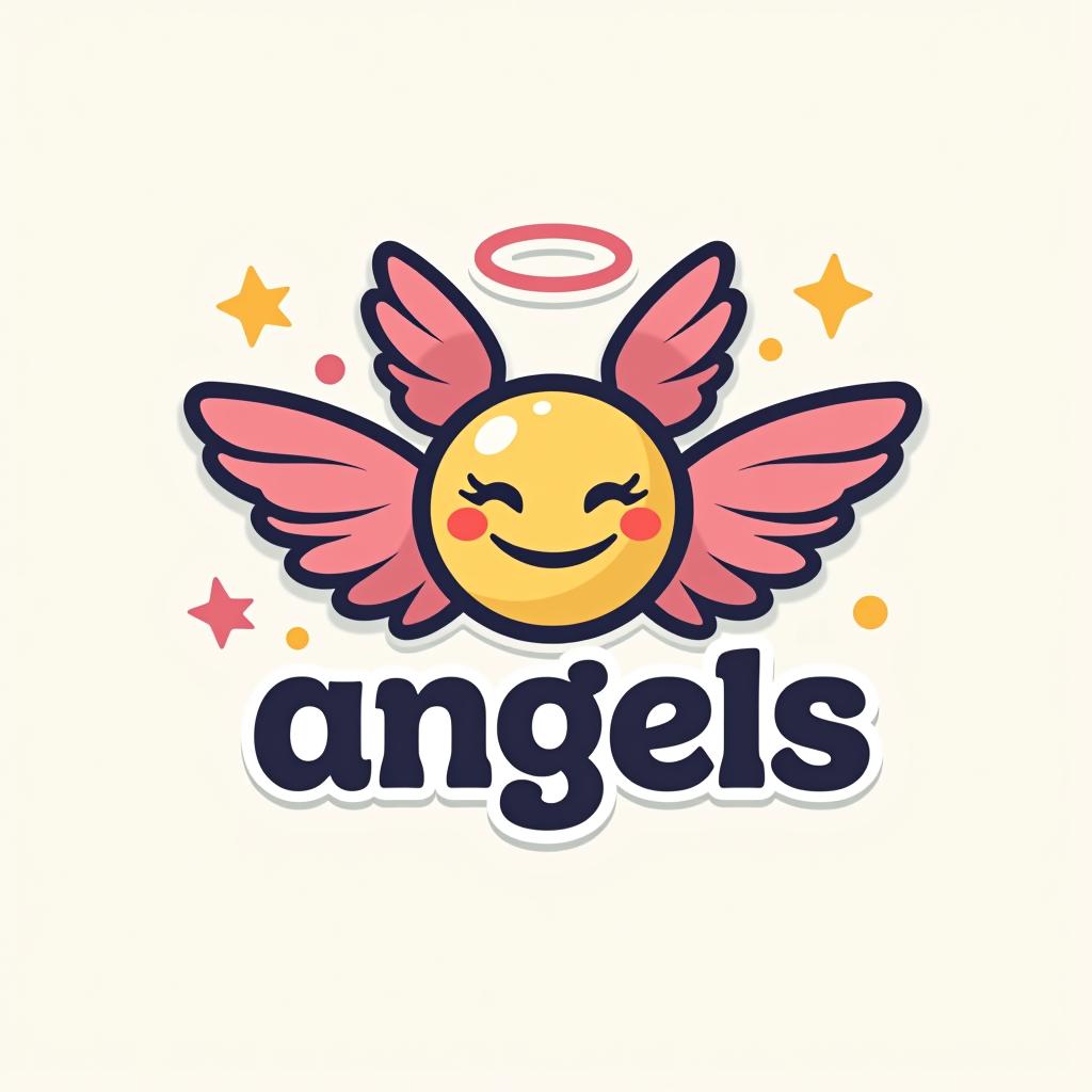  design a logo, レタータイプ形式のロゴ、美しい色、テキスト「smile angels」。, with the text 'スマイルエンジェルズ'.