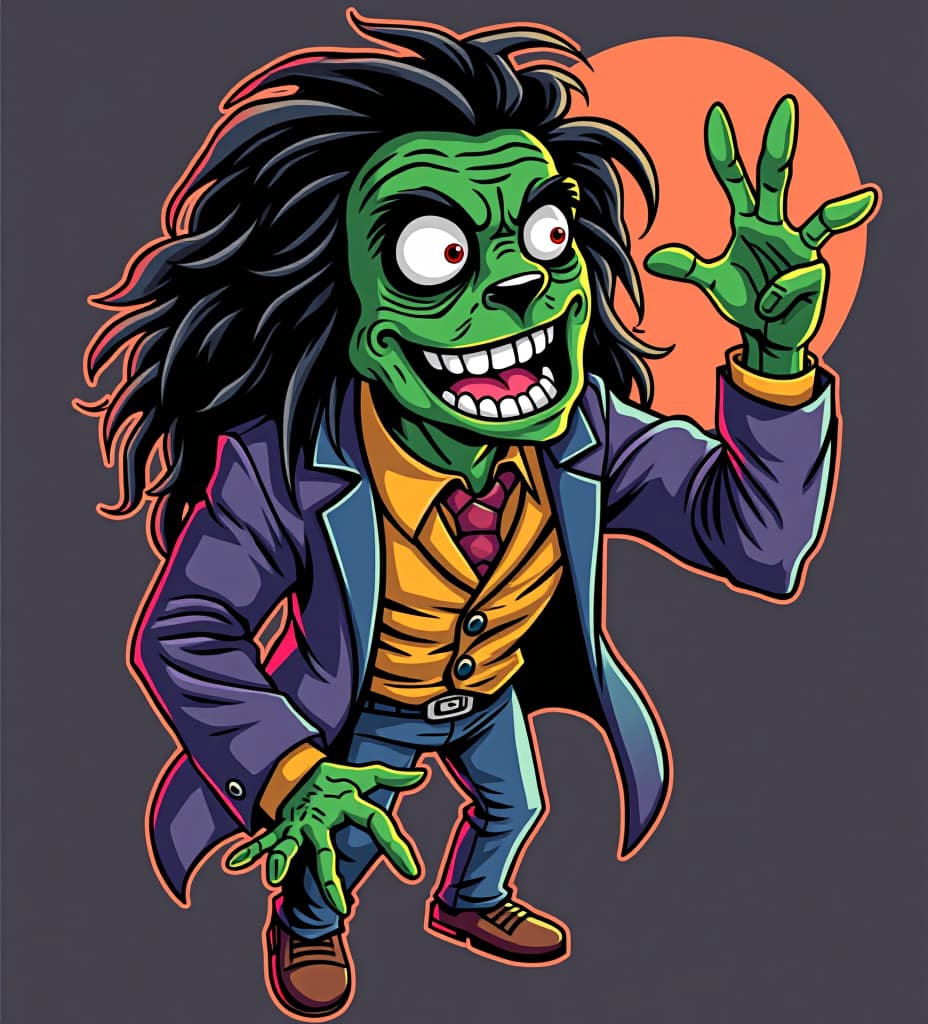  illustrated vector version of old gregg, from mighty boosh.