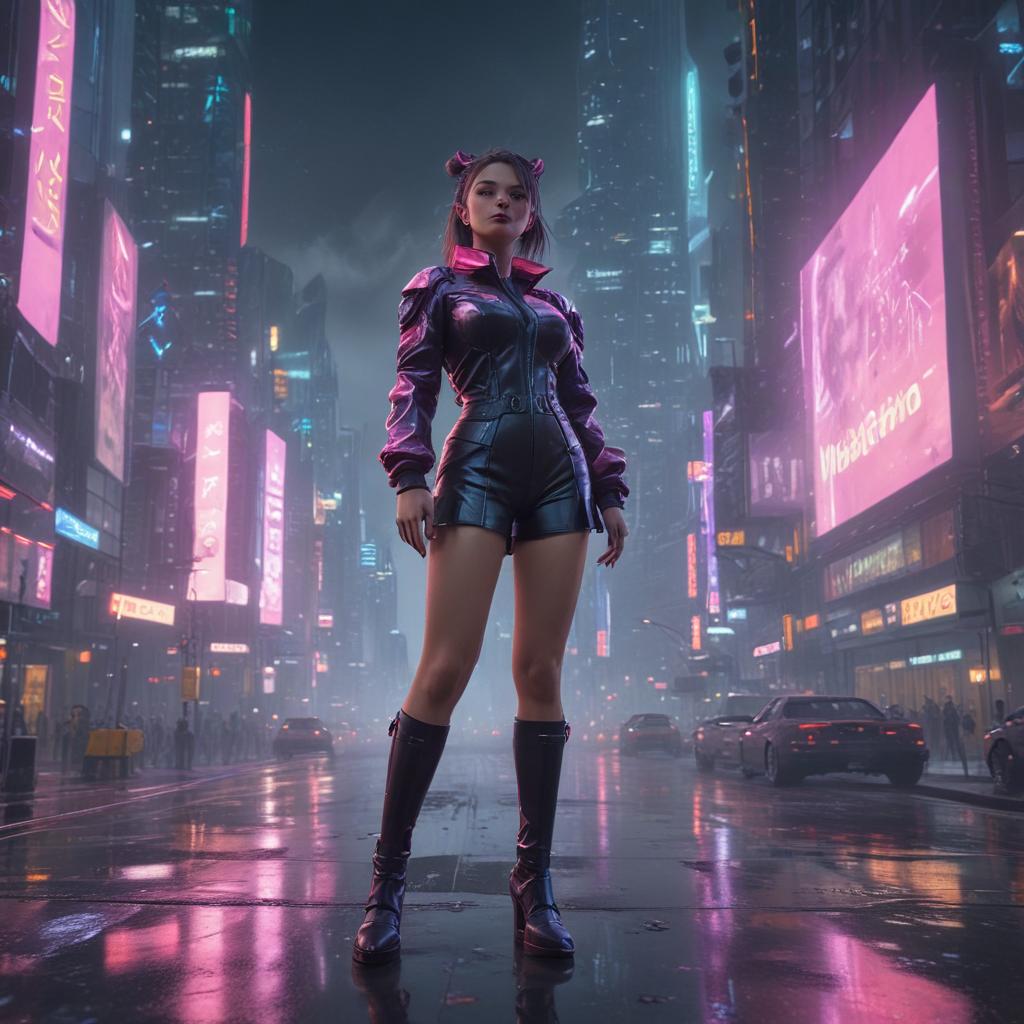 ((masterpiece)), (((best quality))), 8k, high detailed, ultra detailed, A magical girl flying over a futuristic city, neon lights, (giant holographic screens), (hovering cars), (glowing skyscrapers), digital art style hyperrealistic, full body, detailed clothing, highly detailed, cinematic lighting, stunningly beautiful, intricate, sharp focus, f/1. 8, 85mm, (centered image composition), (professionally color graded), ((bright soft diffused light)), volumetric fog, trending on instagram, trending on tumblr, HDR 4K, 8K