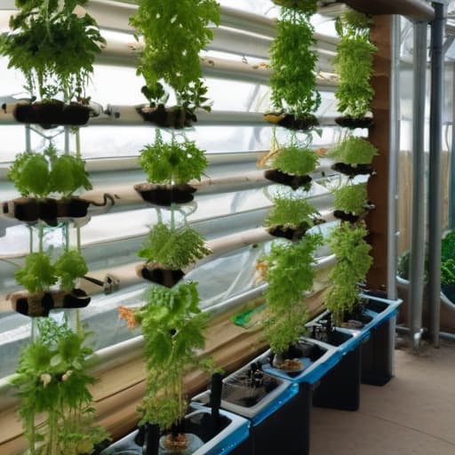 Aquaponics hanging garden