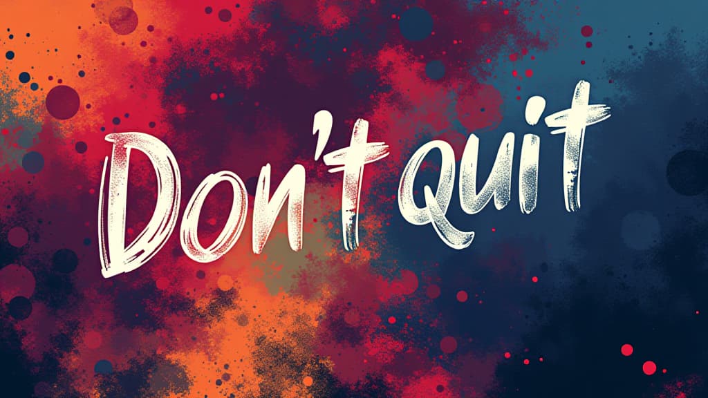  don't quit colorful background (t shirt design motivational quote, illustration ,typography)