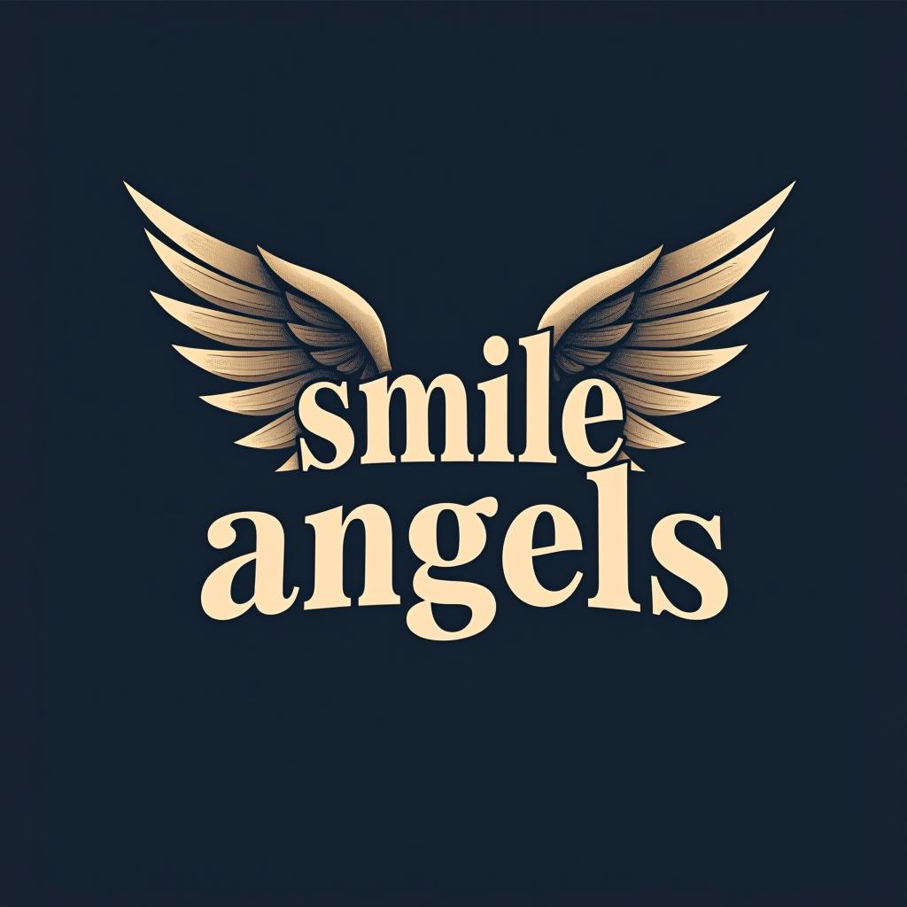  design a logo, in a realism style. , with the text 'smile angels'.