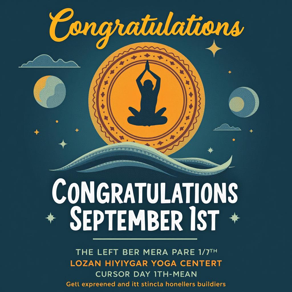  congratulations on september 1st from the iyengar yoga center