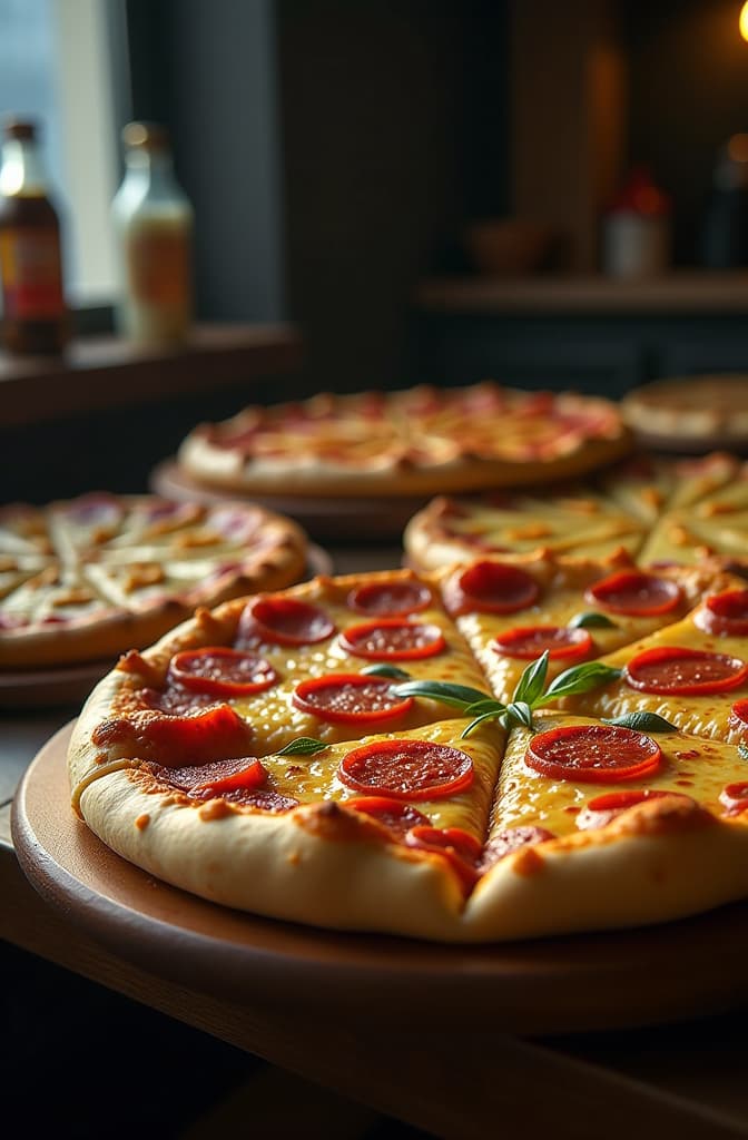  pizzas&hamburguesas s&d la mejor comida rapida hyperrealistic, full body, detailed clothing, highly detailed, cinematic lighting, stunningly beautiful, intricate, sharp focus, f/1. 8, 85mm, (centered image composition), (professionally color graded), ((bright soft diffused light)), volumetric fog, trending on instagram, trending on tumblr, HDR 4K, 8K