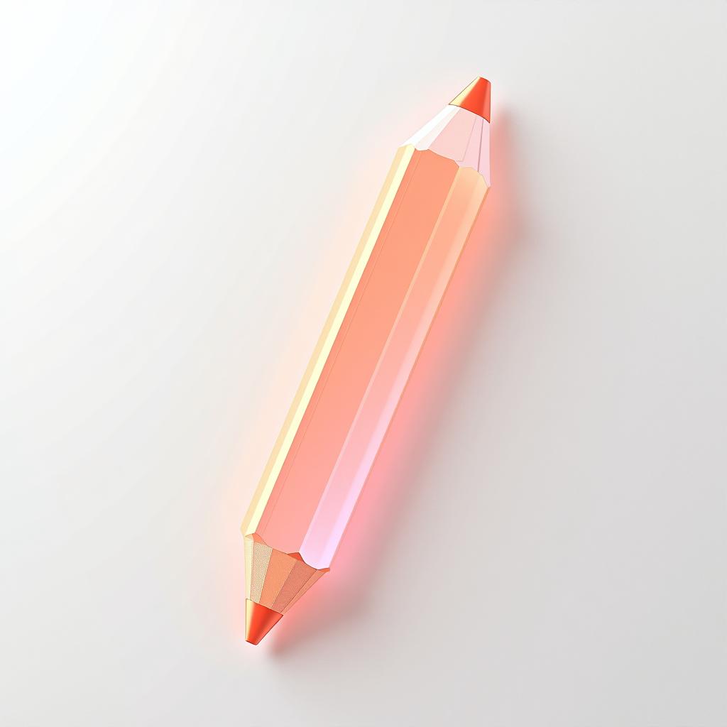  [pencils] icon, peach gradient, white background, frosted glass, transparent sense of science and technology, ultra minimalist appearance, bright color, studio lighting, peach and white background, industrial design, a wealth of details, ultra high definition, dribble, pinterest, ray tracing, isometric view, blender, c4d, oc renderer seed 3062166470 v 6.0 style raw, side view