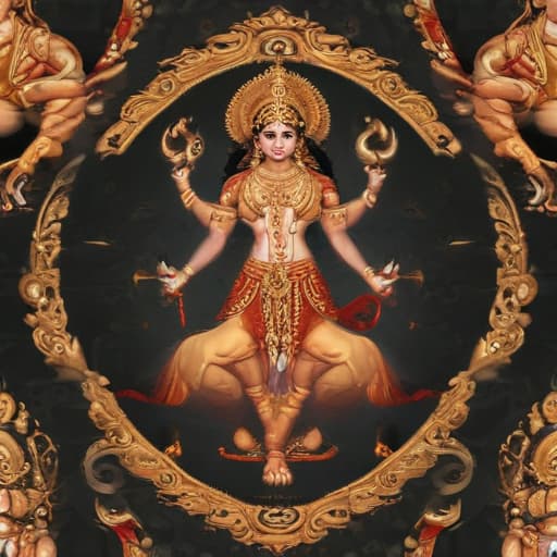 hindu mythology god Indra in Mythological style