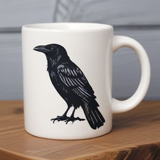 Coffee mug with Raven for Etsy shop