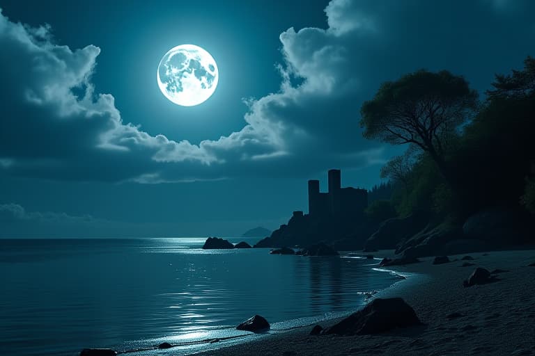  bj full moon,outdoors,sky,cloud,water,tree,no humans,night,moon,scenery,ruins,planet, photo,8k,intricate,highly detailed,majestic,digital photography,(masterpiece, sidelighting, finely detailed beautiful eyes:1.2),hdr,realistic,high definition, <lora:full moon(7560):0.3>,<lora:sdxl alien garbage:0.7>, 8k hyperrealistic, full body, detailed clothing, highly detailed, cinematic lighting, stunningly beautiful, intricate, sharp focus, f/1. 8, 85mm, (centered image composition), (professionally color graded), ((bright soft diffused light)), volumetric fog, trending on instagram, trending on tumblr, HDR 4K, 8K