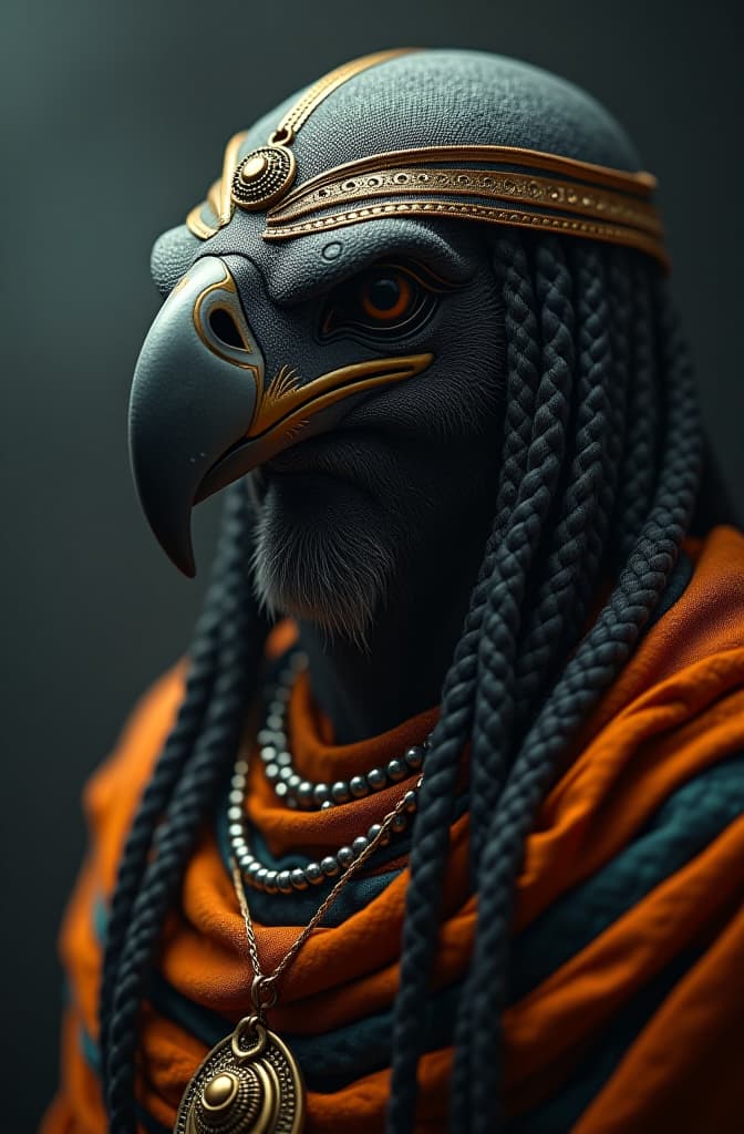  olho de horus hyperrealistic, full body, detailed clothing, highly detailed, cinematic lighting, stunningly beautiful, intricate, sharp focus, f/1. 8, 85mm, (centered image composition), (professionally color graded), ((bright soft diffused light)), volumetric fog, trending on instagram, trending on tumblr, HDR 4K, 8K