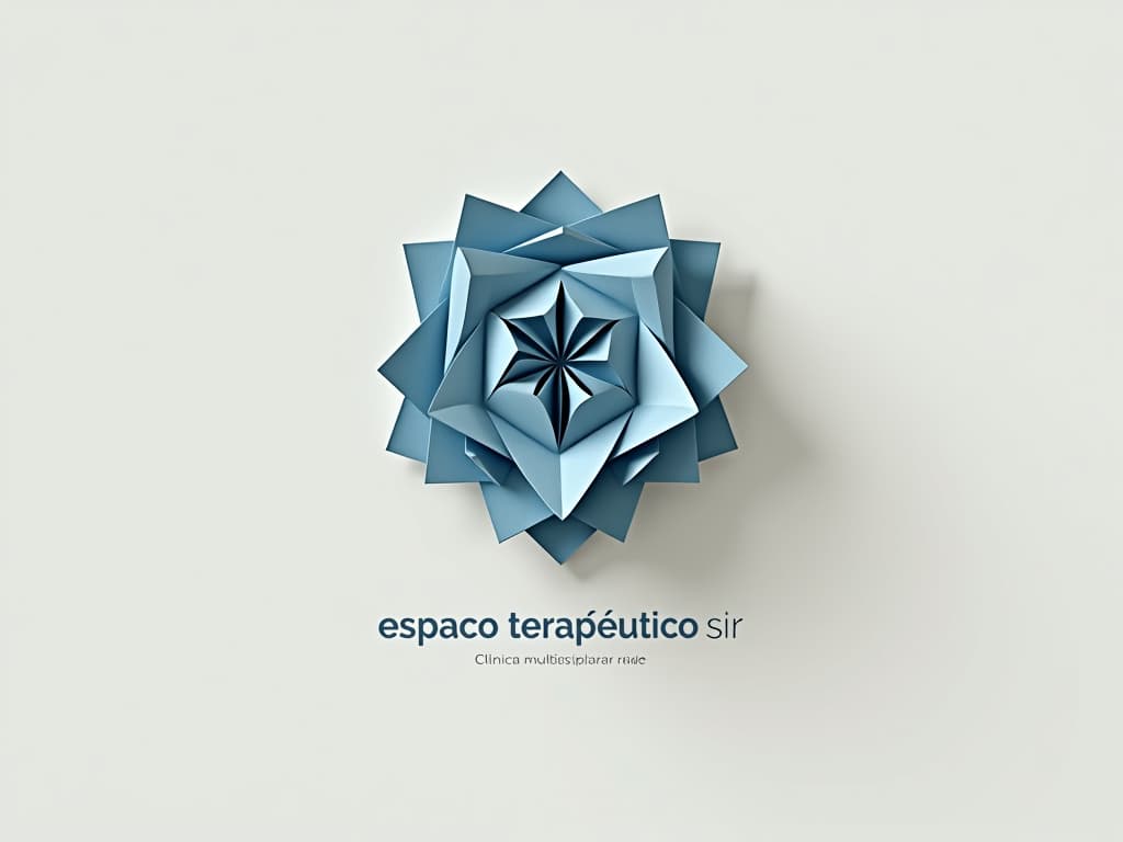  design a logo, in a origami style. clínica multidisciplinar de cuidados com a mente , with the text 'espaço terapêutico sir '.