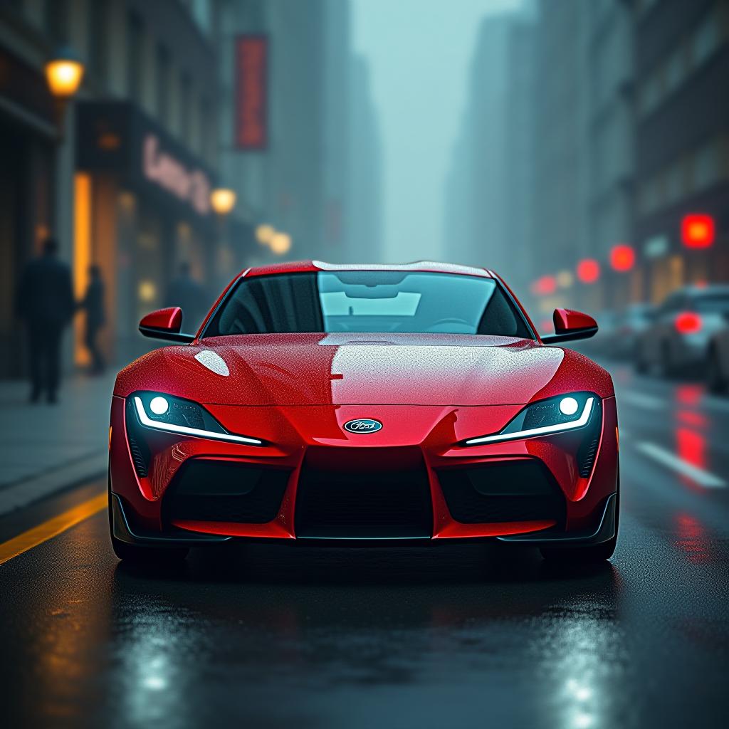  red color sport car, full had image , 8k hyperrealistic, full body, detailed clothing, highly detailed, cinematic lighting, stunningly beautiful, intricate, sharp focus, f/1. 8, 85mm, (centered image composition), (professionally color graded), ((bright soft diffused light)), volumetric fog, trending on instagram, trending on tumblr, HDR 4K, 8K