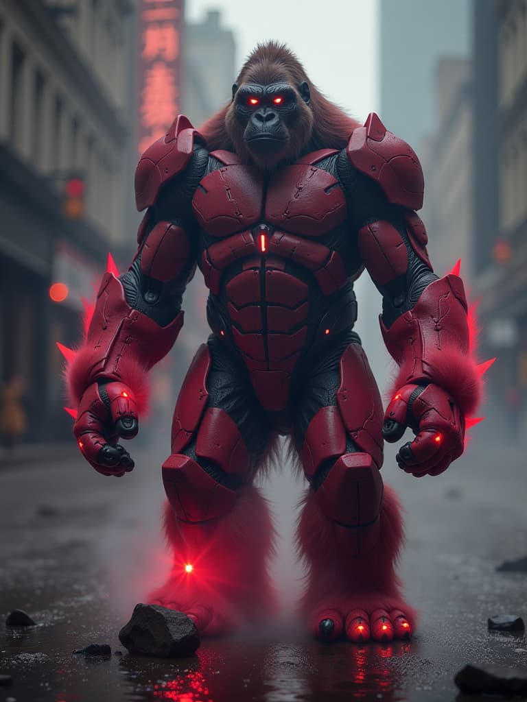  gorilla, evangelion's first machine cosplay hyperrealistic, full body, detailed clothing, highly detailed, cinematic lighting, stunningly beautiful, intricate, sharp focus, f/1. 8, 85mm, (centered image composition), (professionally color graded), ((bright soft diffused light)), volumetric fog, trending on instagram, trending on tumblr, HDR 4K, 8K