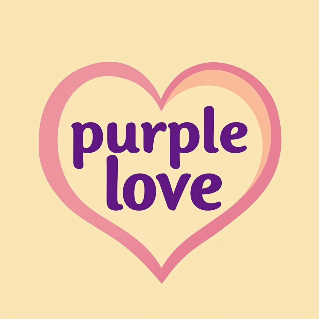  design a logo, bts, with the text 'purple love'.